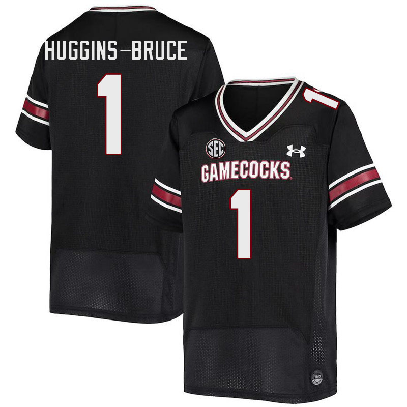 Men #1 Ahmari Huggins-Bruce South Carolina Gamecocks College Football Jerseys Stitched-Black